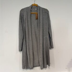 Michael Stars Madison Brush Shawl Light Gray Cardigan